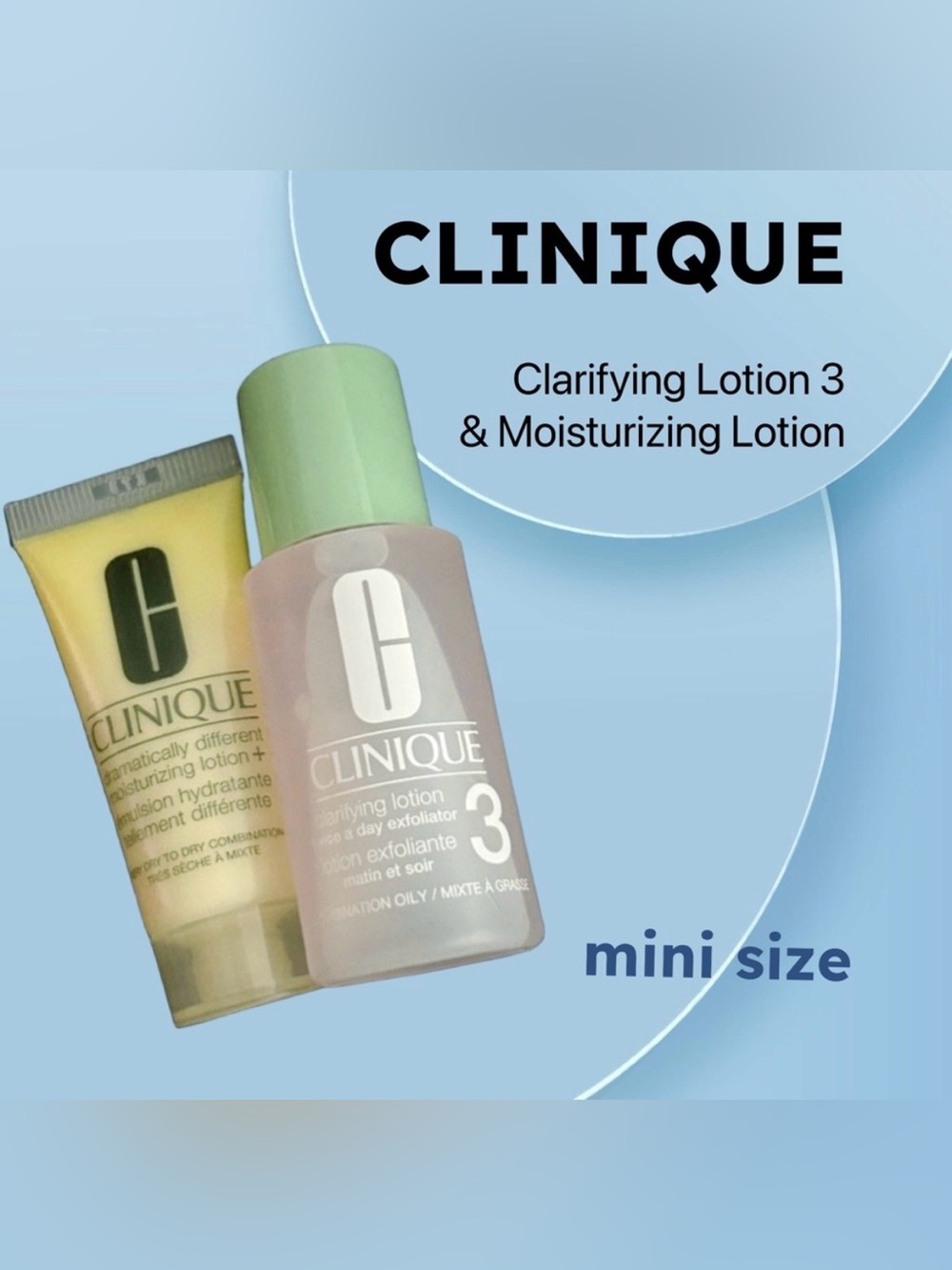⬇️🇺🇸🆕NWOB CLINIQUE |MINI| Essentials set Moisturizing Lotion +Clarifying Lotion*